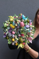 Pastelas Easter, wielkanocny wianek na drzwi