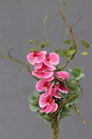 bukiet do wąskiego wazonu z gumowym storczykiem, Simple Orchid, dł.79cm