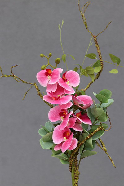 bukiet do wąskiego wazonu z gumowym storczykiem, Simple Orchid, dł.79cm 