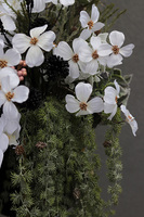 Gold&Black Christmas, zimowa dekoracja w donicy na stojaku