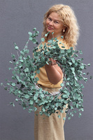 Pieniążek, zielony wianek na drzwi