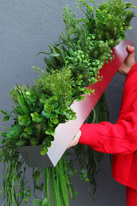 Longia Suculentas Steel, sukulenty w stalowej donicy