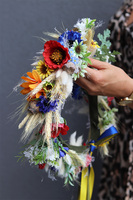 Słowiański, kwiatowy wianek na głowę