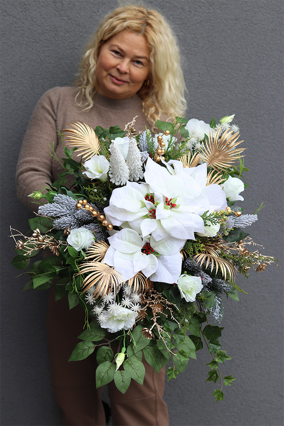 White&Gold, nowoczesna kompozycja nagrobna