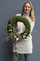 Spacer w Parku, wiosenny wianek na drzwi