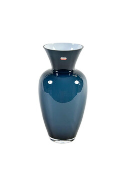 Błękit, wazon szklany, wys.35cm
