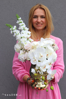 Perlage, kompozycja kwiatowa w pucharze