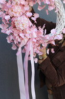 Eyre Pink, asymetryczny wianek dekoracyjny