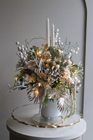 Silver Landia Small, stroik świąteczny