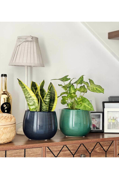 Vintage Round, osłonka ceramiczna doniczka