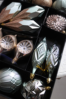 Holly Night, komplet bombek, zielono-szampański