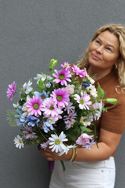 OD RĘKI Sielski Dom, bukiet do wazonu z polnych kwiatów, dł.53cm 