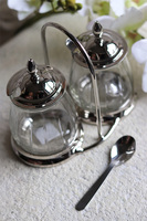 dwa pojemniki na stojaku, Lux Villa Silver Glamour