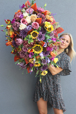 wiązanka nagrobna Jesienna Kraina, dł.100cm