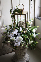 Angelo Garden Deluxe, lampion nagrobny z kwiatami, wys.62cm