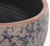 Clementino, okrągła osłonka / donica, kolor miedziany, wym.15x37cm