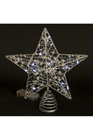 Christmas Star, dekoracja świąteczna gwiazdka LED, srebrna
