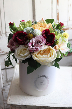 Celista, flowerbox z barwnymi kwiatami, wys.39cm 