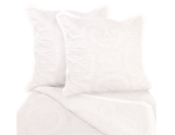 Edoardo, narzuta w kolorze białym w komplecie z poszewkami , wym.200x220cm+2szt.45x45cm