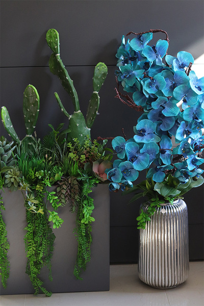 Blue Lagoon Hilton, niebieski sztuczny storczyk podłogowy