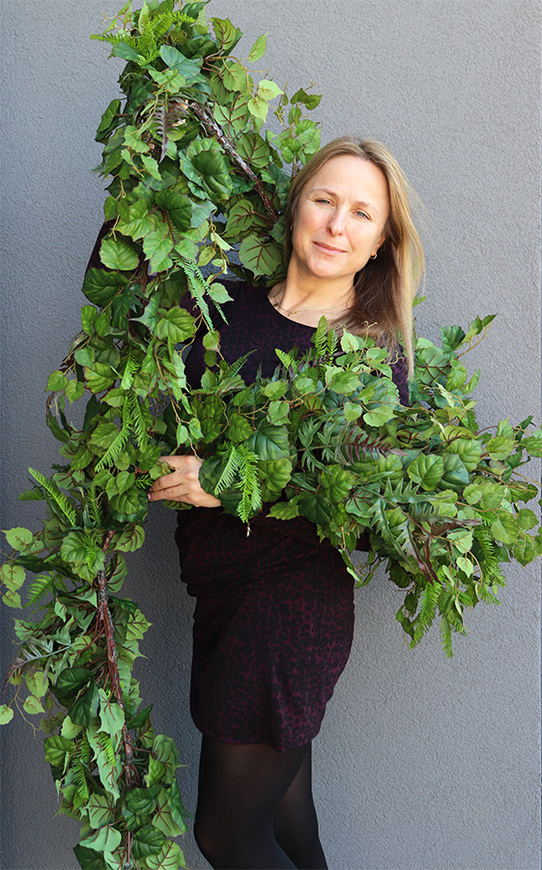 Bluszcz & Paproć, zielona girlanda, dł.100cm