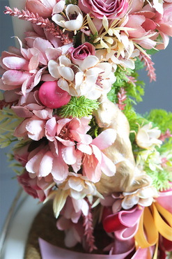 Zajączek, wielkanocny wianek dekoracyjny, rozp.43cm 