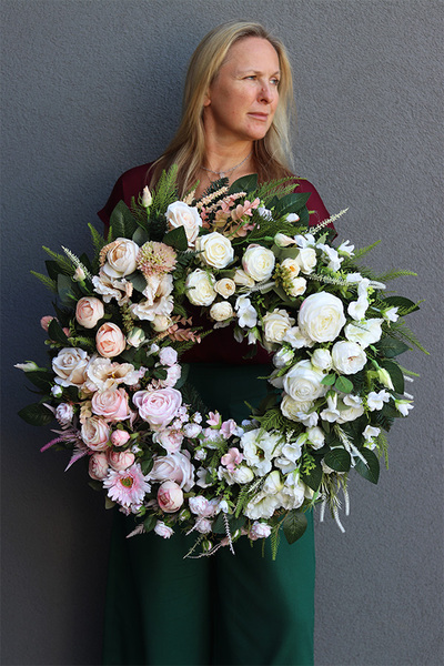 Dolera Pinik, wieniec / wiązanka pogrzebowa, śr.68cm