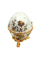 Faberge, elegancka szkatułka metalowa A