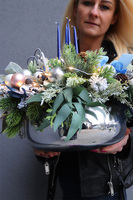 Blue Eveline Pompadour, adwentowy stroik LED