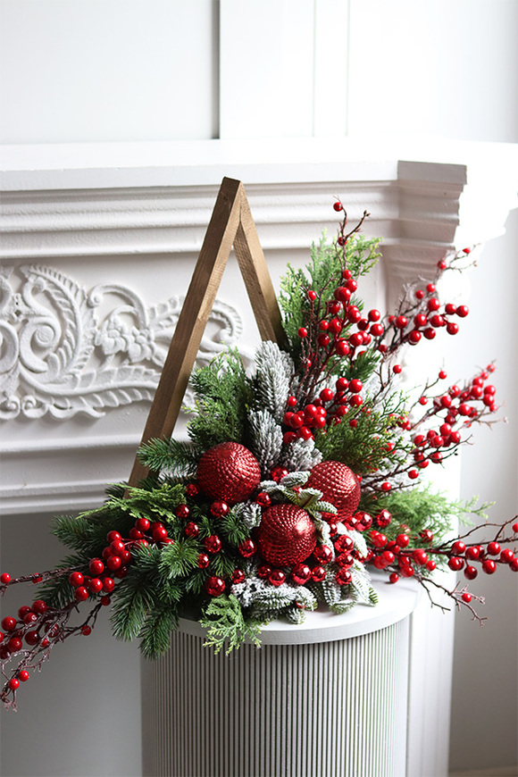 Red Christmas Tree, zimowa kompozycja nagrobna