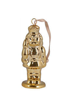 Nutcracker Gold, ceramiczna zawieszka świąteczna, kpl.24szt