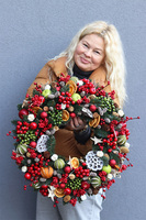 Christmas Decora , wianek świąteczny z lampkami