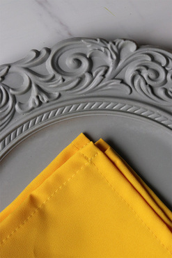 komplet serwetek 6szt, Yellow serwetka 34x34cm