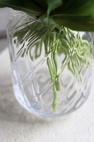 Klarata, bukiet gumowych tulipanów w szklanym wazonie, wys.52cm