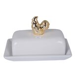 Easter Glamour, maselnica ceramiczna, srebrny kogut