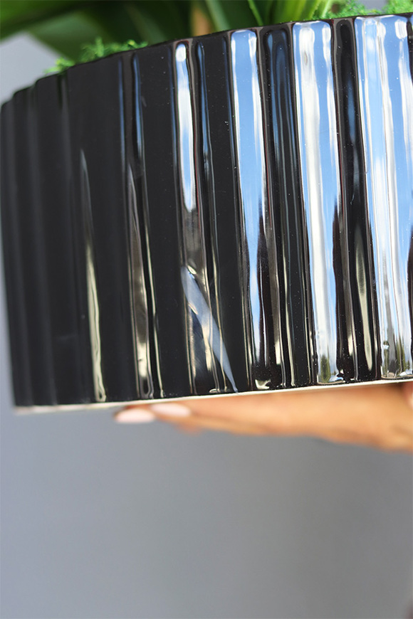 Nullina Black, sztuczny storczyk w czarnej misie