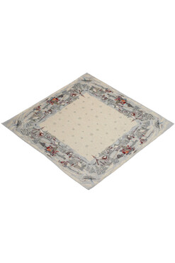 Zimowa Zabawa, świąteczny obrus gobelinowy, 98x98cm 