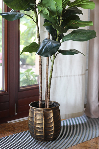 Fikus Dębolistny Bellis, sztuczna roślina w doniczce