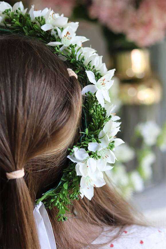 Nana, komunijny wianek na głowę	