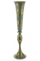 Porto Gold&Green A, efektowny złoty puchar / wazon, wym.75x17.5x17.5cm