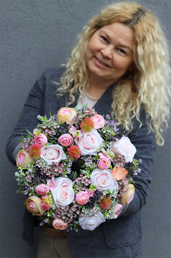 New Angela, uroczy kwiatowy wianek, śr.29cm