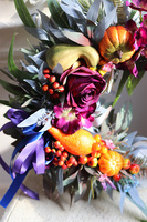 Sad Jesienią, jesienny wianek z dyniami