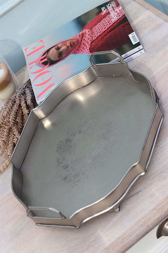 cynowana taca z grawerem, Getrua New