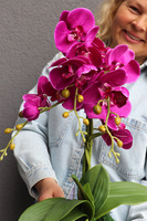 Fuksja Simple Glamour, sztuczny storczyk w donicy