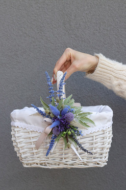 OD RĘKI Karli, dekorowany koszyczek wielkanocny, wys.23cm