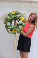  Yellow Summer, wianek dekoracyjny z polnymi kwiatami