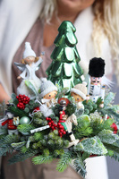 Retera XMAS, stroik ze szklaną choinką