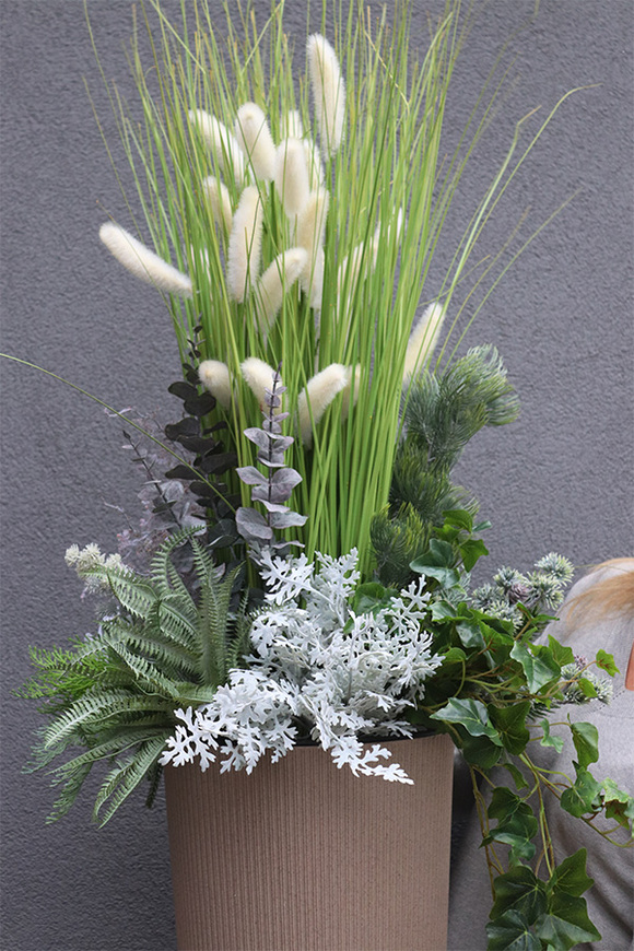 Lunedia 2, zielona kompozycja z trawami