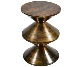 Barok Old,  stołek metalowy, wym.39x39x55cm