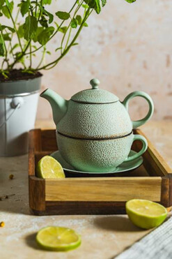 Awaji Tea 4 One, żeliwny zestaw do herbaty, mięta, poj.0,4l